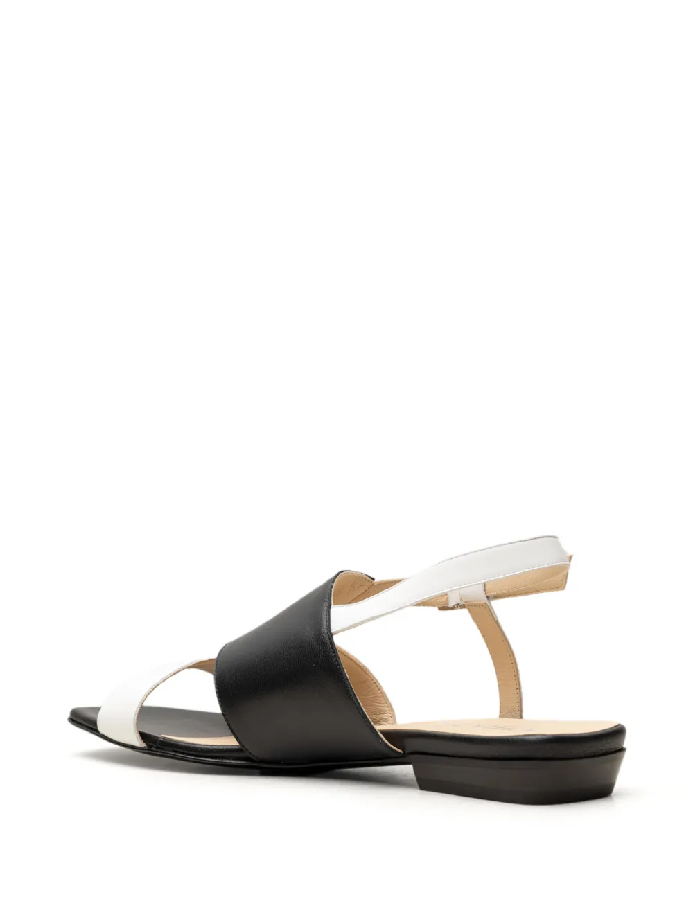 CHUCKIES leather slingback sandals Beige