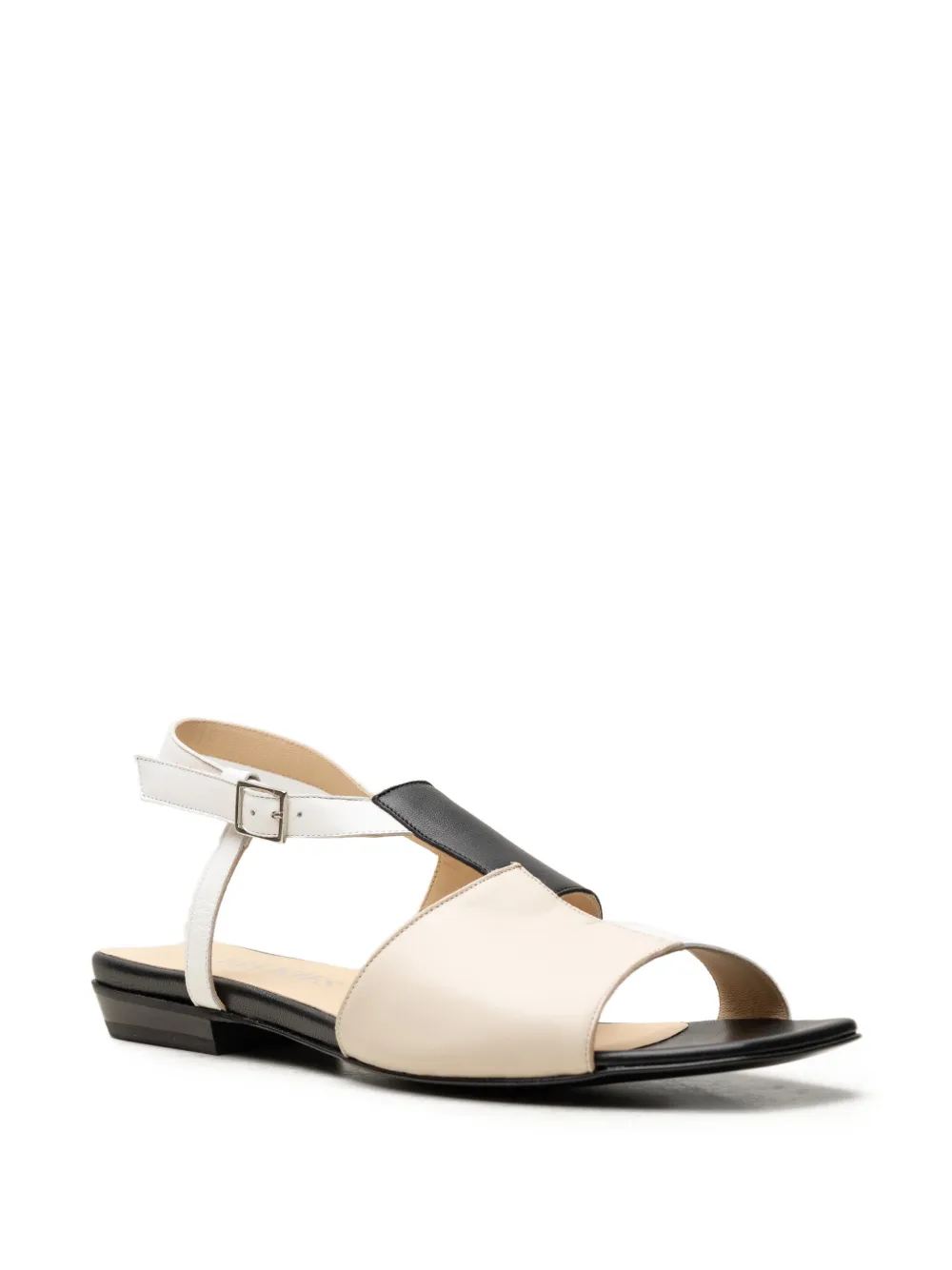 CHUCKIES leather slingback sandals Beige