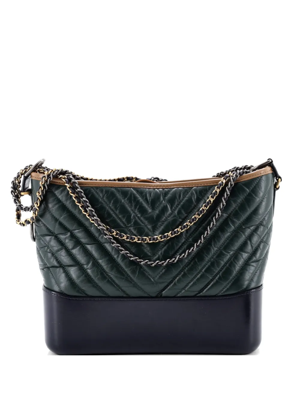 CHANEL Pre-Owned Gabrielle Chevron Aged Calfskin Medium hobo bag - Blau