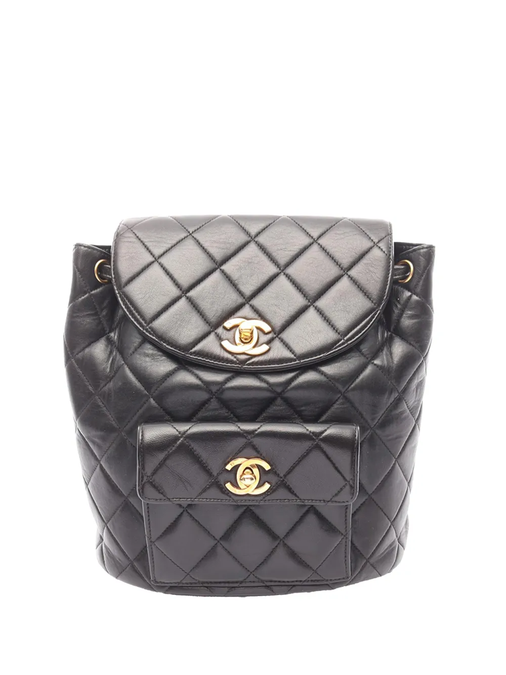 CHANEL Pre-Owned 1996-1997 Medium Quilted Lambskin Duma backpack - Nero