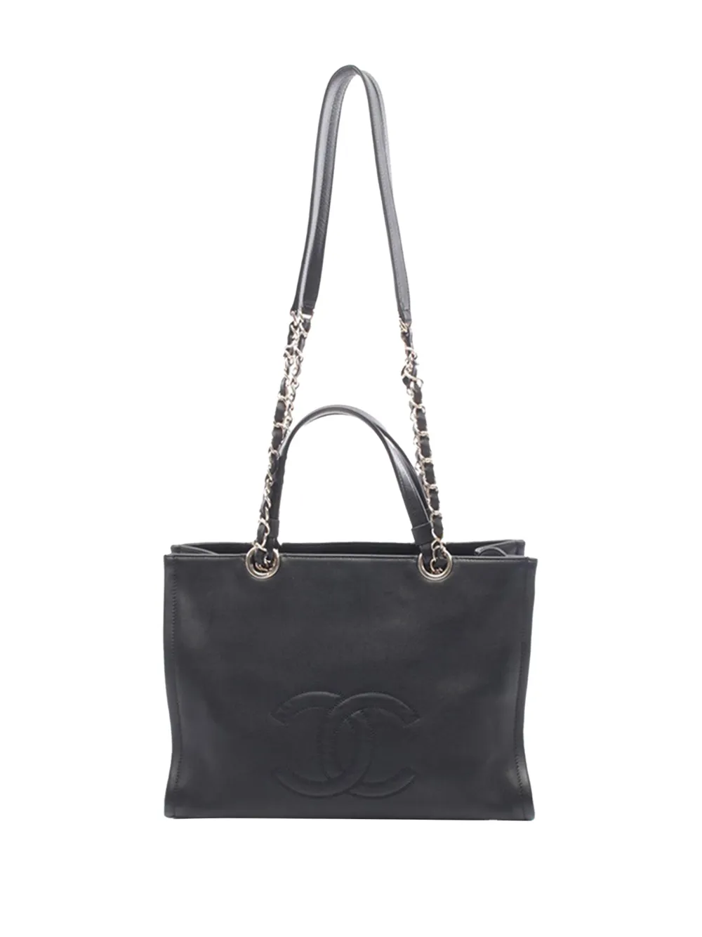 CHANEL Pre-Owned 2021-2026 CC Lambskin Chain tote bag - Schwarz