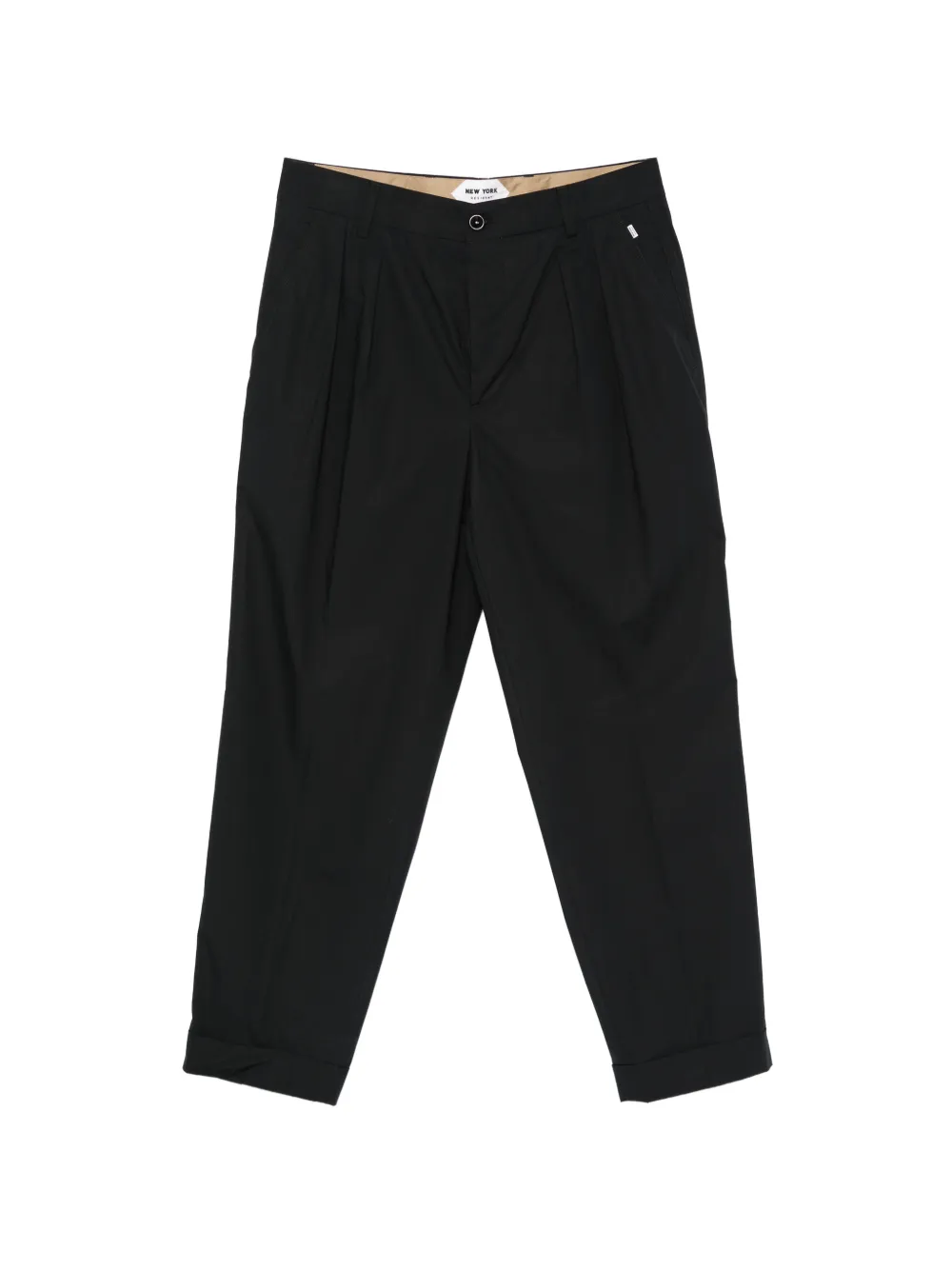 New York Resident John pleated turned-up trousers - Nero