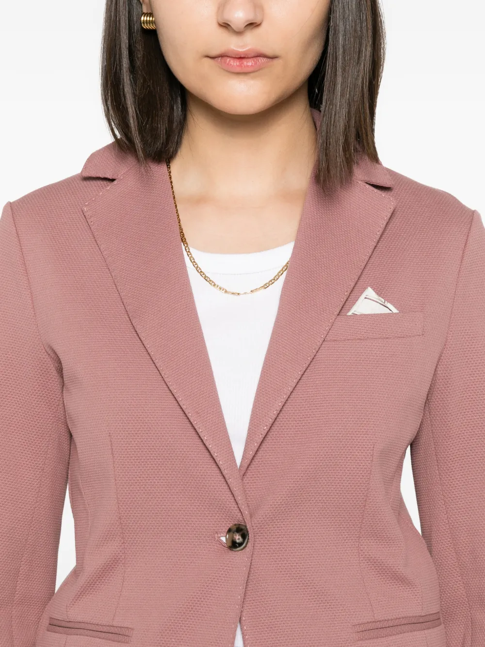 Circolo 1901 Blazer met enkele rij knopen en textuur Roze