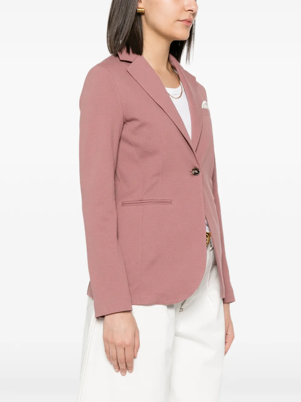 Circolo 1901 Blazer met enkele rij knopen en textuur Roze