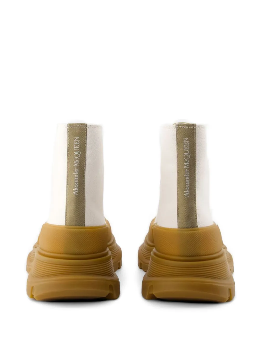 Alexander McQueen tread ankle boots Beige
