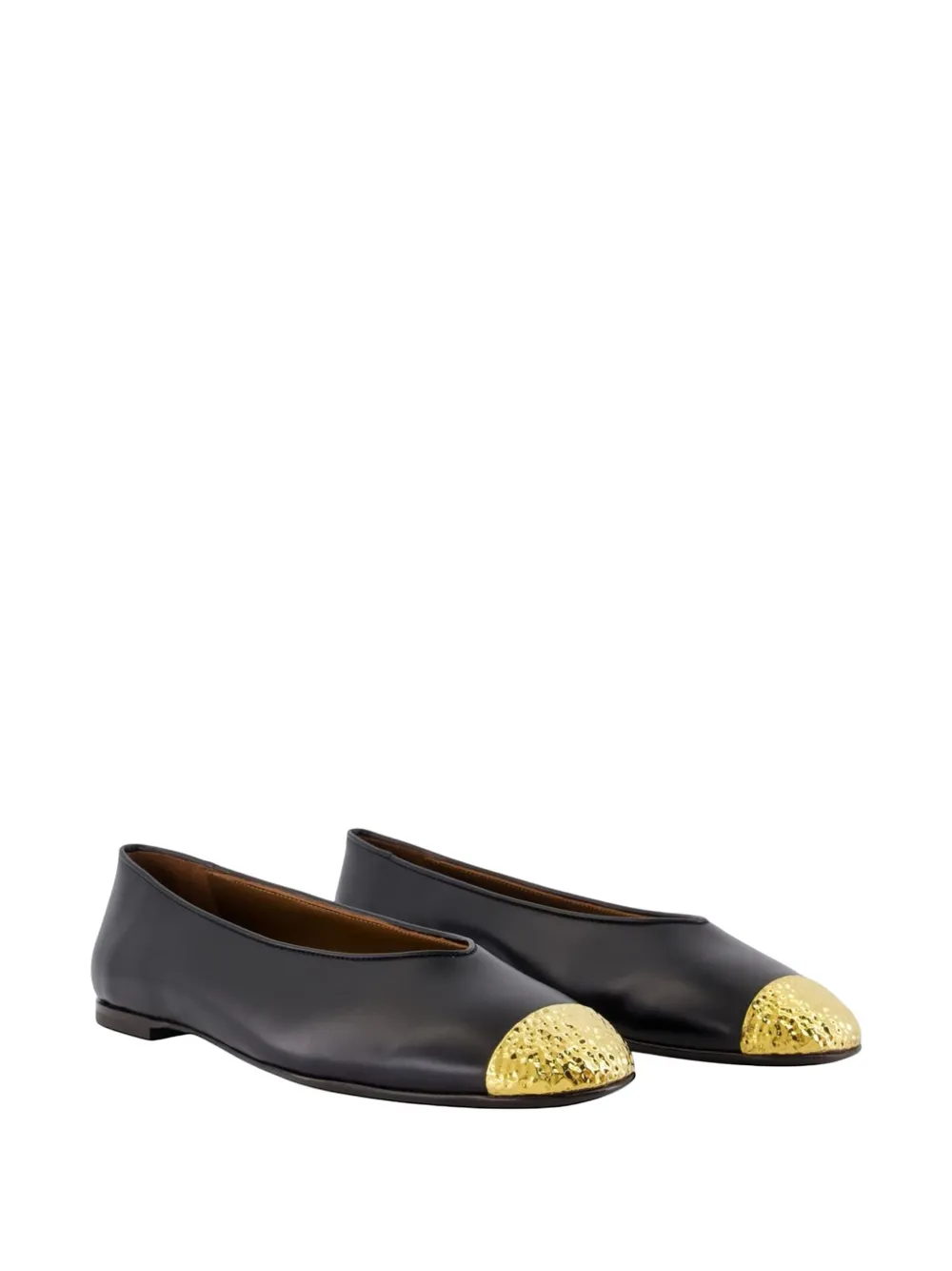 Giuseppe Zanotti Amanda round-toe ballet flats Zwart