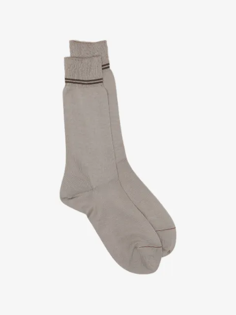 Zegna calcetines con detalle a rayas