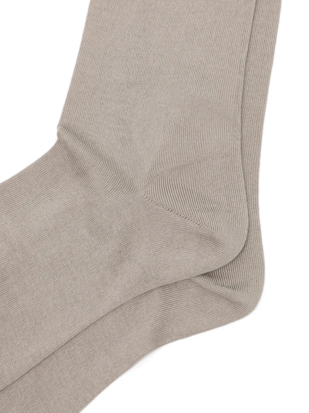 Zegna Geribbelde sokken met streepdetail Beige