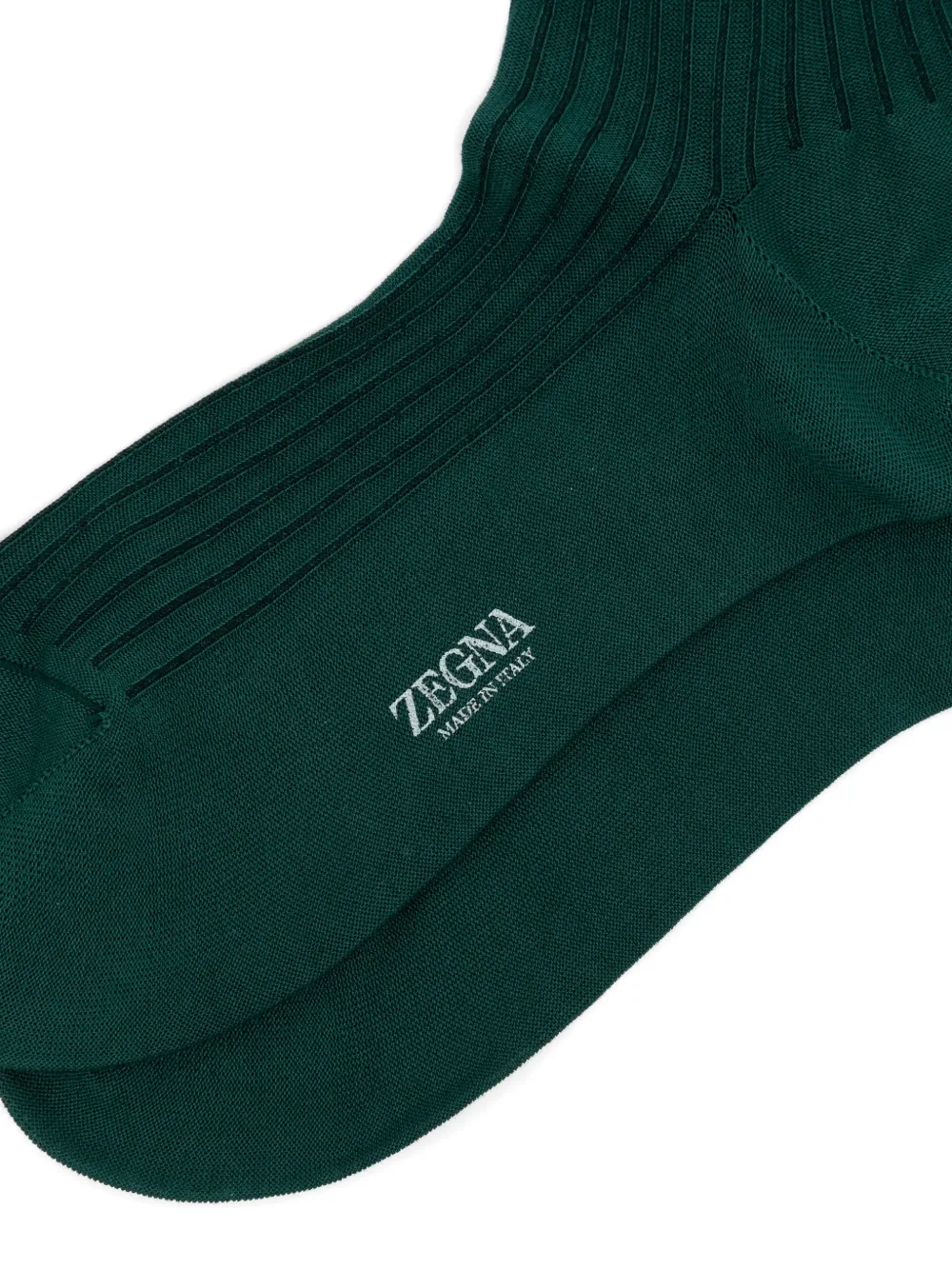 Zegna Geribbelde sokken Groen