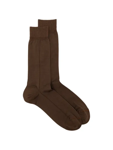 Zegna tonal-stitching socks