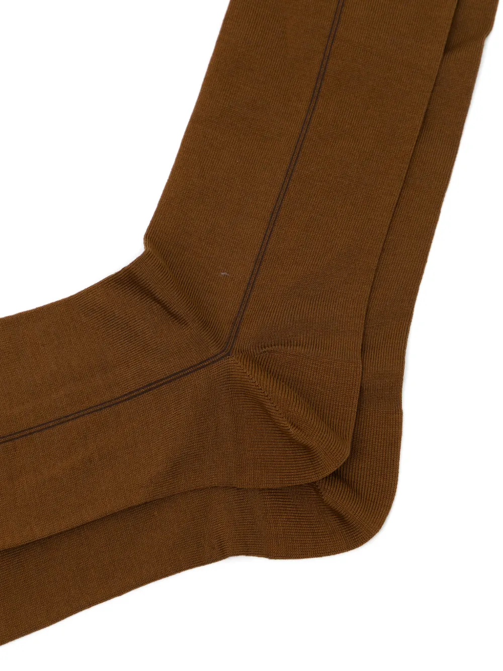Zegna Sokken met geribbelde afwerking Bruin