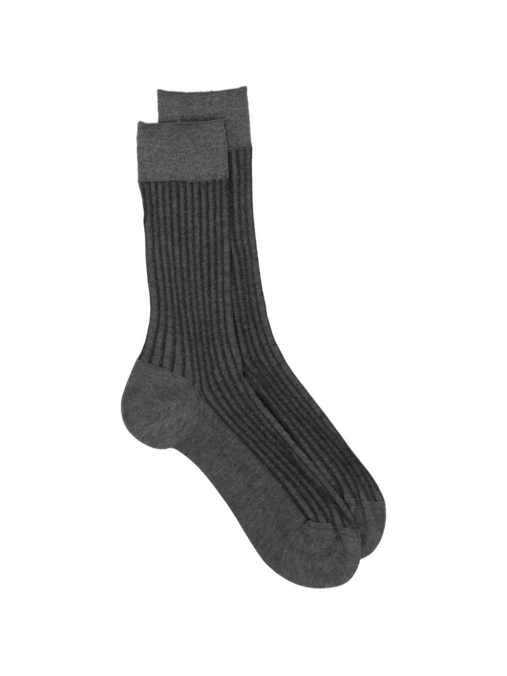 Zegna ribbed mid-calf socks - Grau
