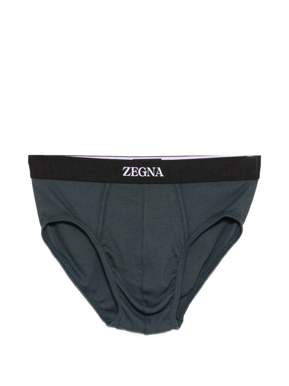 Zegna logo-waistband ribbed briefs - Grün