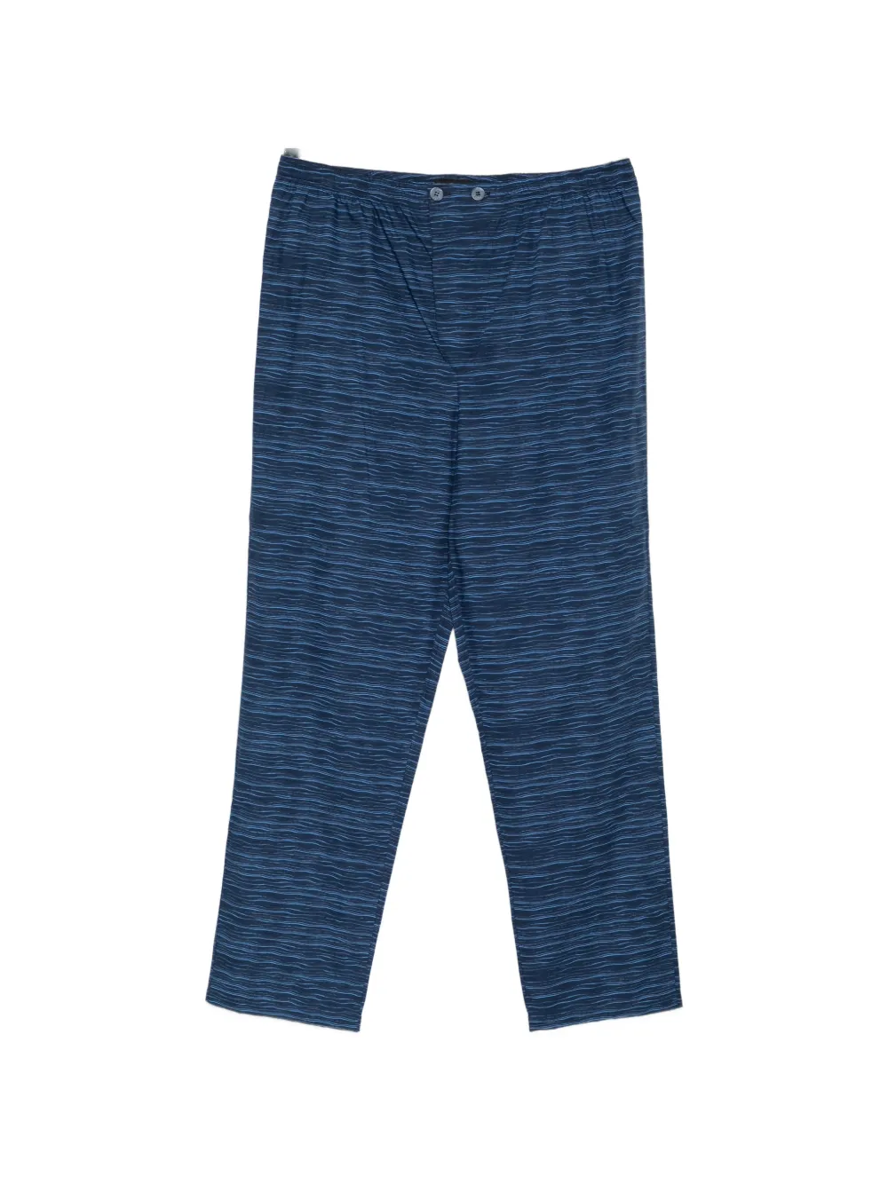 Zegna cotton striped lounge trousers - Blu