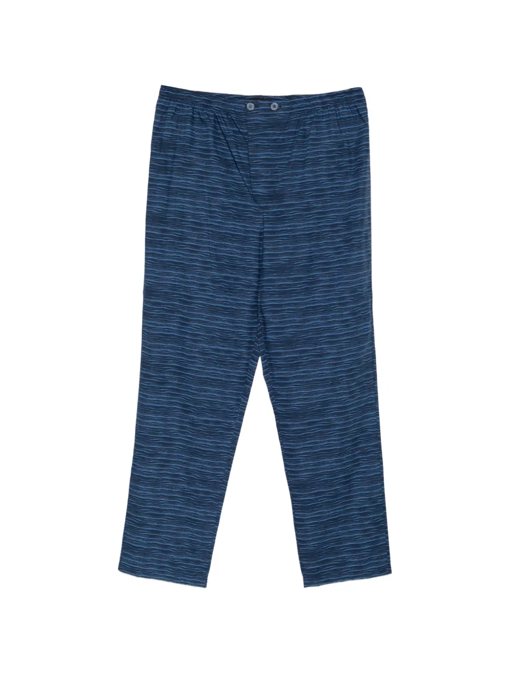 Zegna cotton striped lounge trousers - Blu