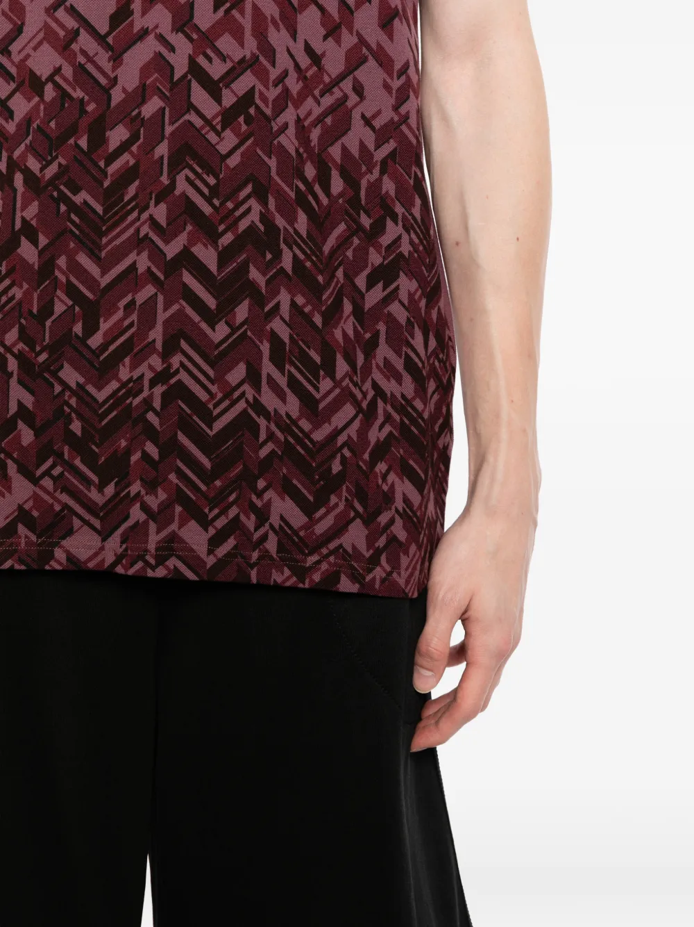 Zegna T-shirt met V-hals Paars