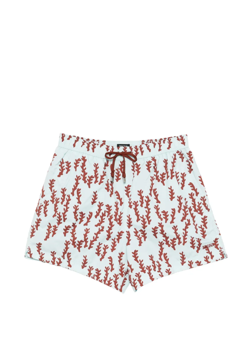 Zegna 프린트 드로스트링 스윔 쇼츠 | 블루 | Image 1