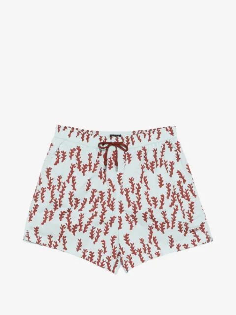 Zegna printed drawstring swim shorts
