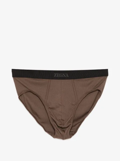 Zegna logo-waistband ribbed briefs