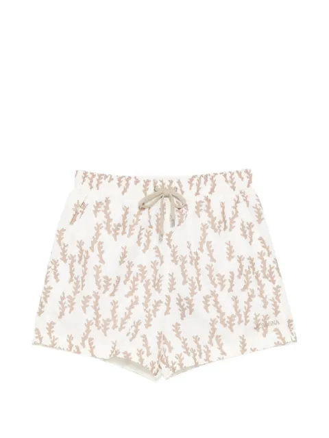 Zegna printed drawstring swim shorts