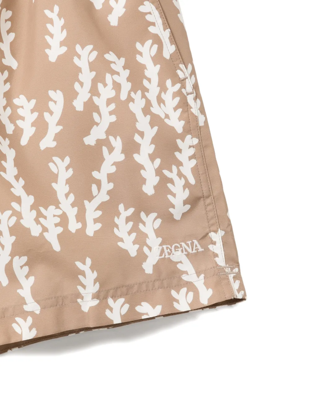 Zegna Zwembroek met print Beige