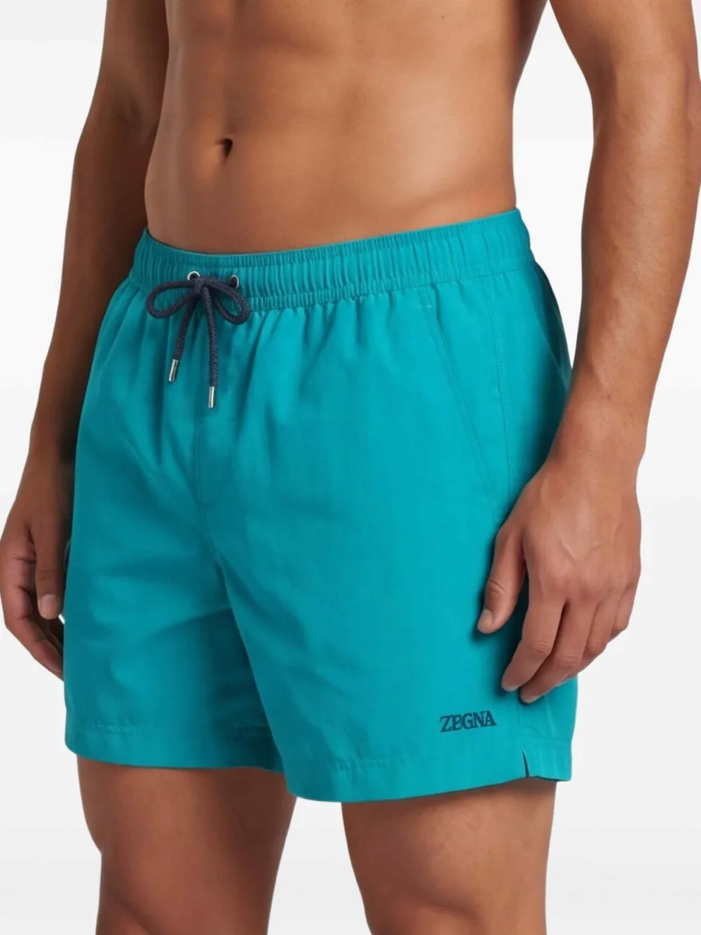 Zegna Zwembroek met trekkoord Blauw