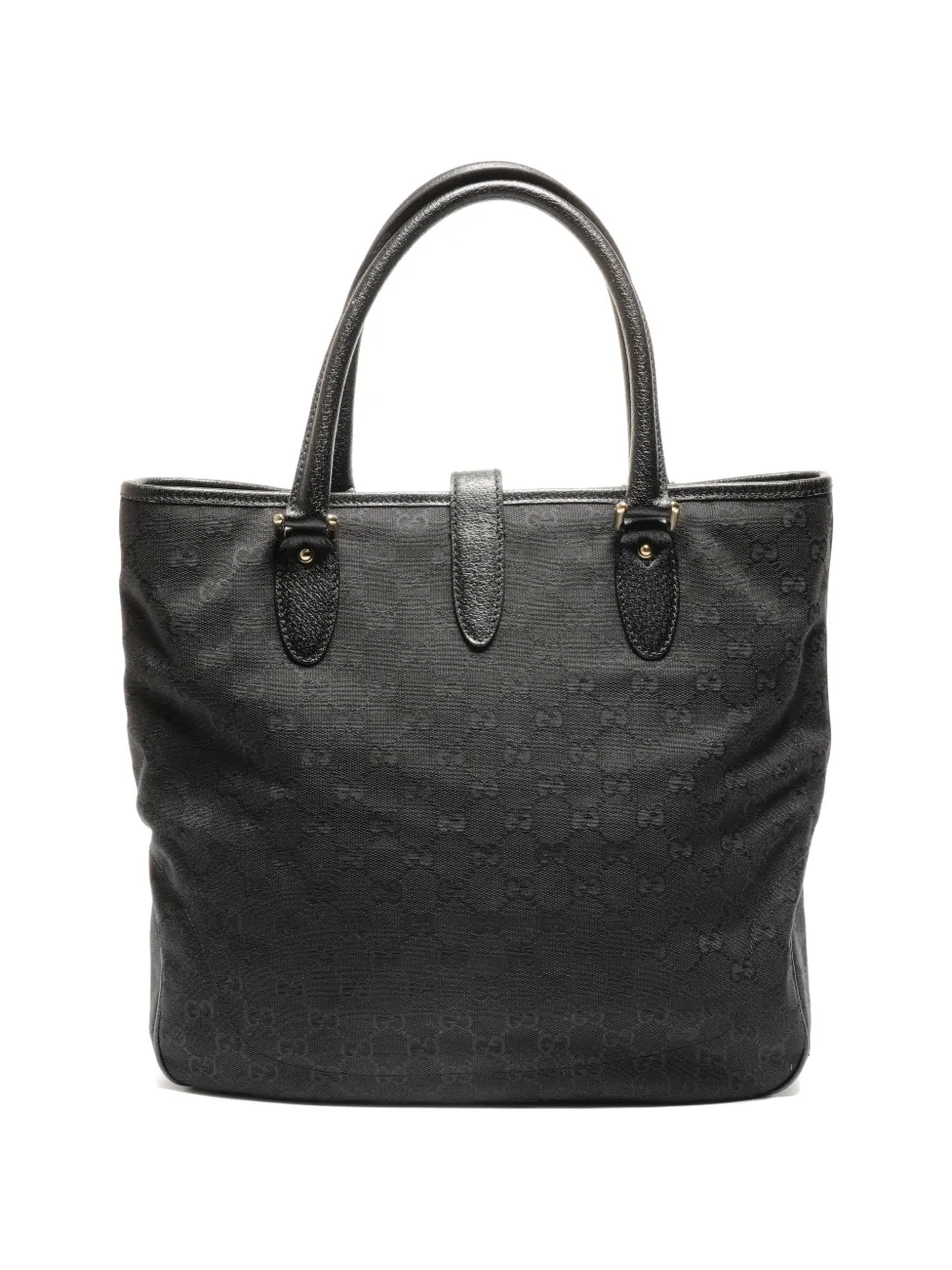 グッチ GUCCI ジャッキー GG柄 ハンドバッグ キャンバス×レザー グレー Gucci Pre-Owned 2010s ジャッキー キャンバス ハンドバッグ