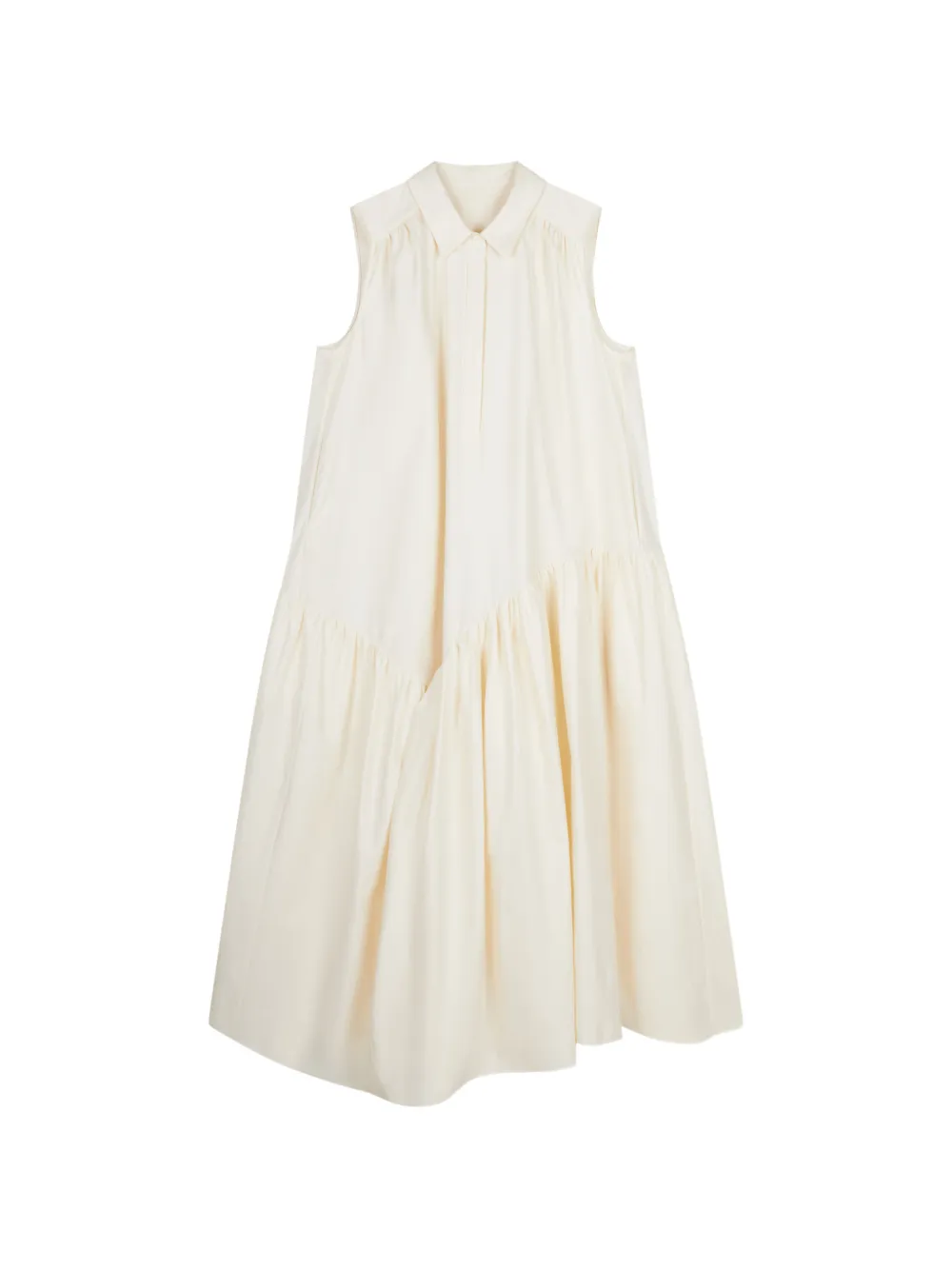 JNBY Asymmetrische gesmockte blousejurk Beige