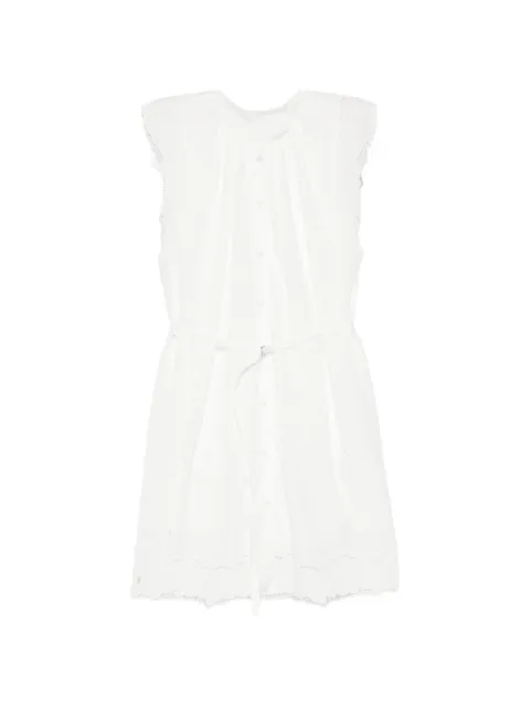 LESS cutwork sleeveless shirt dress