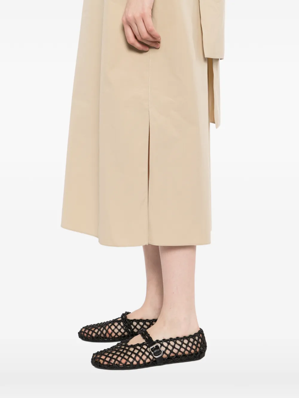 LESS Jurk met ronde hals Beige