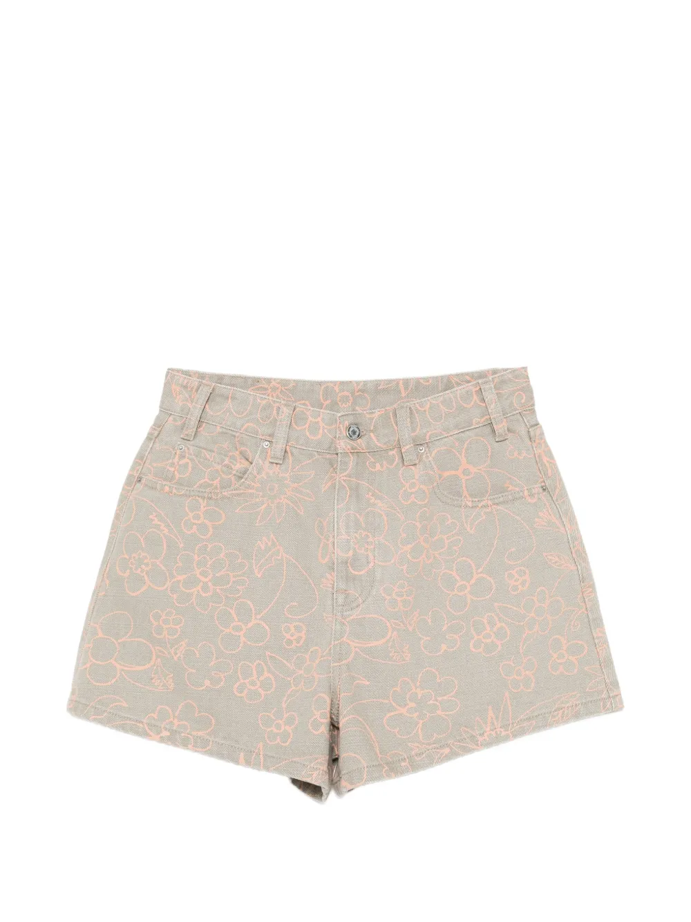JNBY Jeans-Shorts mit Blumenprint - Nude