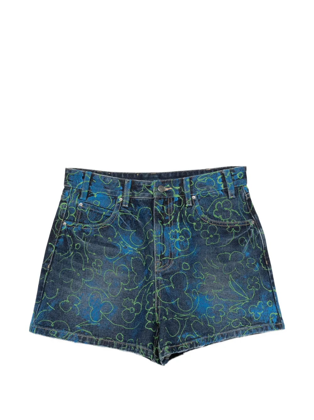JNBY Jeans-Shorts mit Blumenprint - Blau