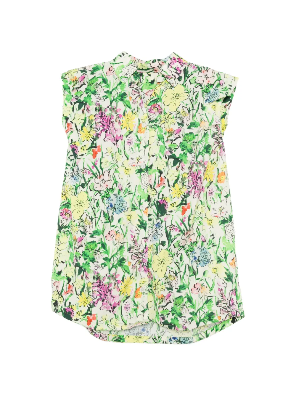JNBY Blusa smanicata a fiori - Bianco