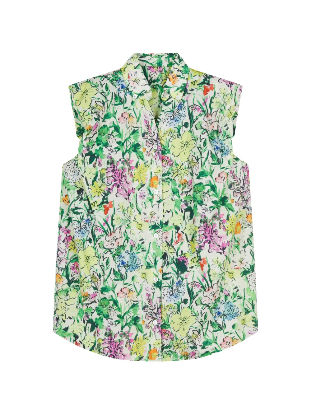 JNBY Blusa smanicata a fiori - Bianco