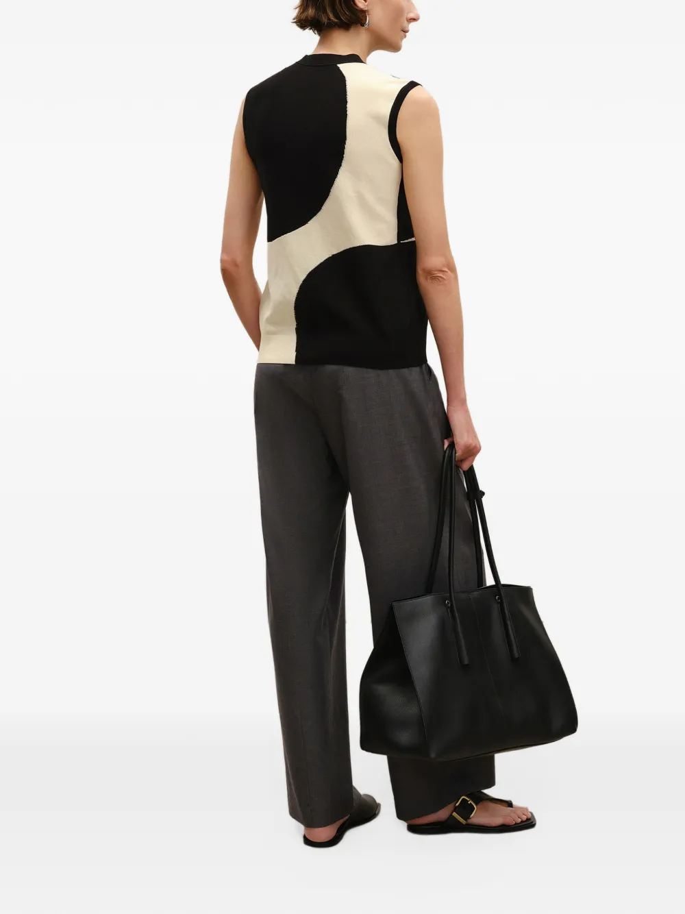 LESS Broek met wijde pijpen Grijs