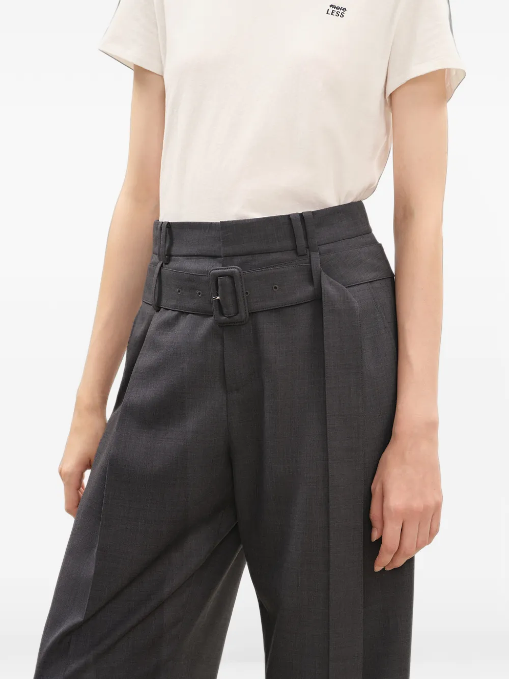 LESS Broek met wijde pijpen Grijs