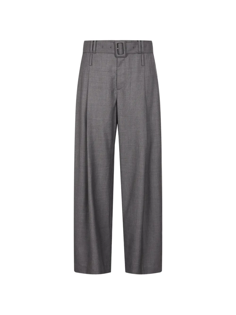 LESS Wide-Leg-Hose mit Gürtel - Grau