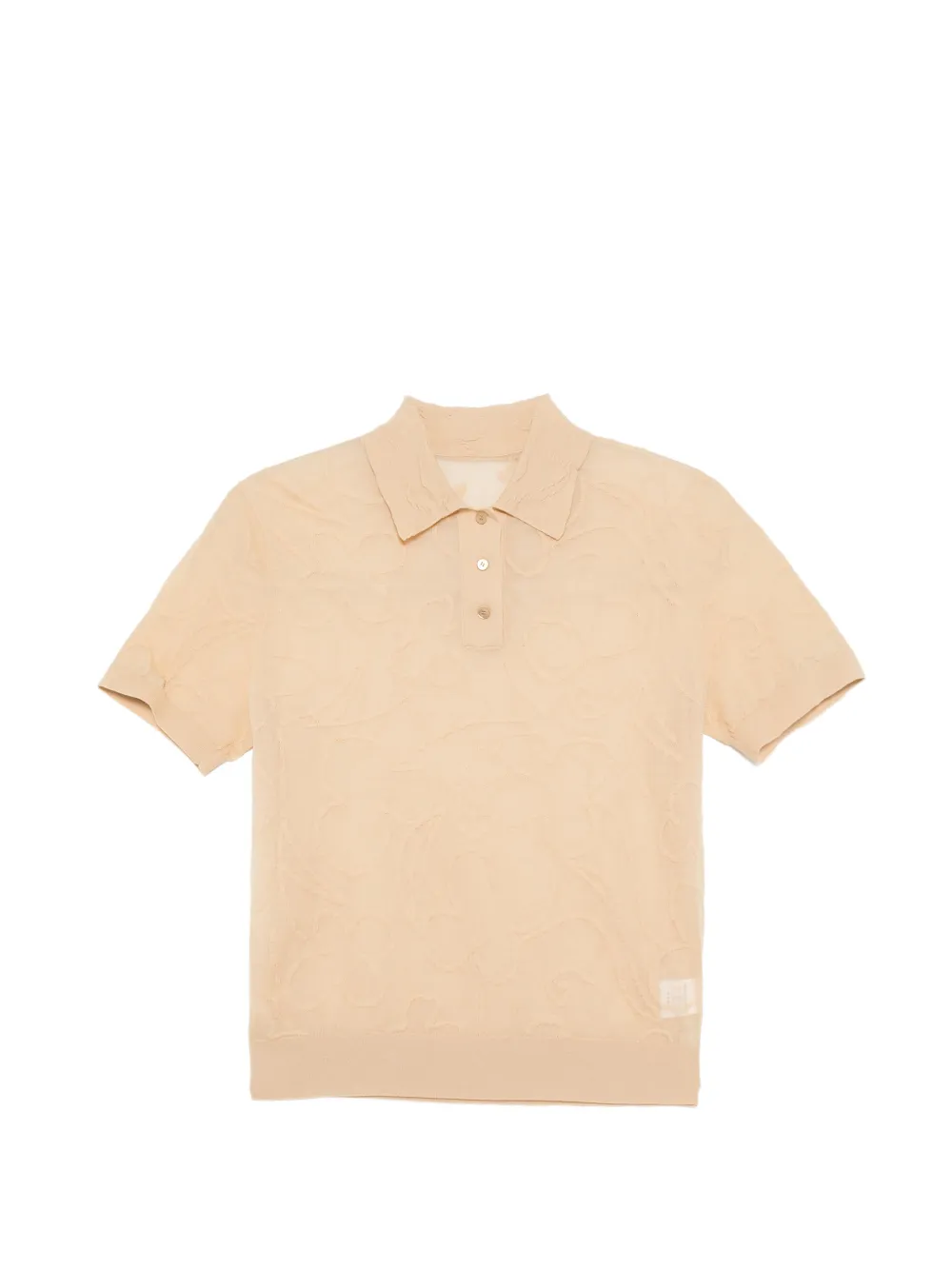 JNBY Polo a maniche corte con lavorazione jacquard - Toni neutri