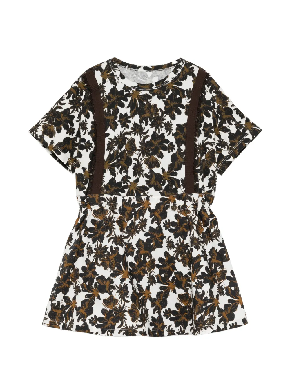 Jnby by JNBY Katoenen mini-jurk met bloe print Wit
