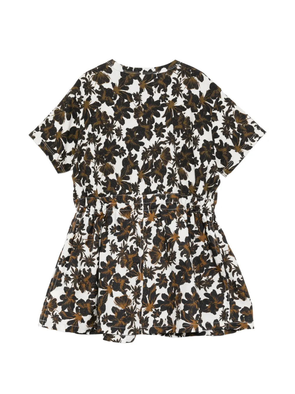 jnby by JNBY Katoenen mini-jurk met bloemenprint Wit