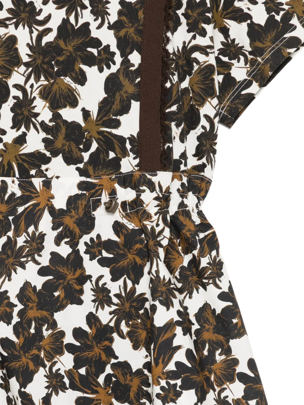 jnby by JNBY Katoenen mini-jurk met bloemenprint Wit
