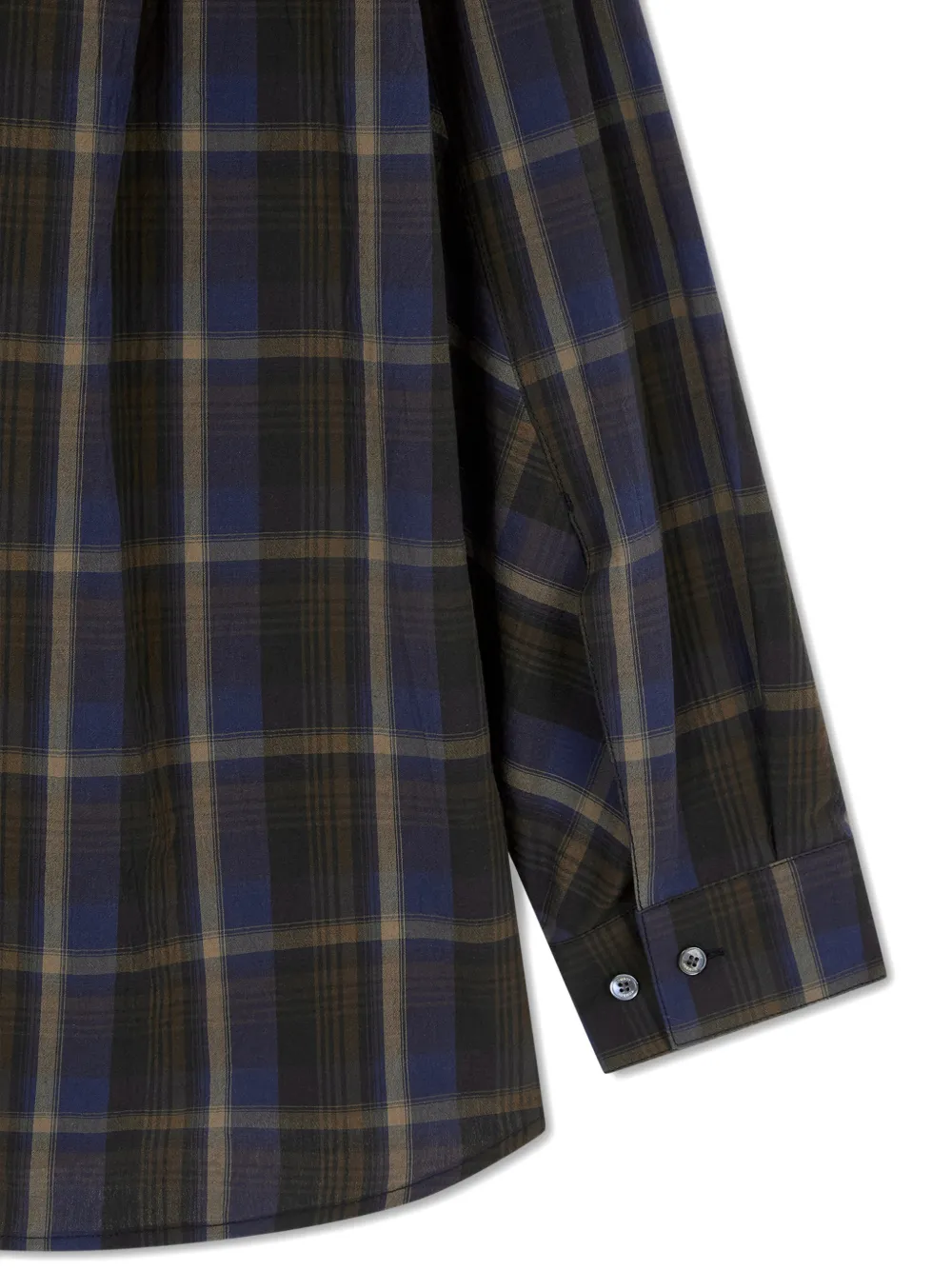 TOMBOY Geruite blouse met klepzak Groen