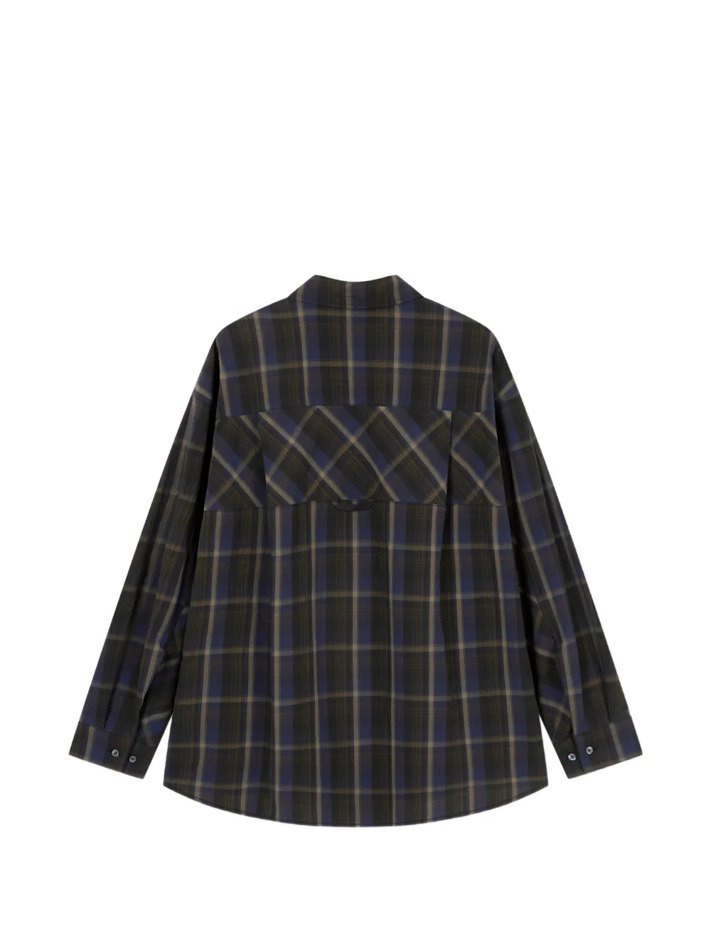 TOMBOY Geruite blouse met klepzak Groen