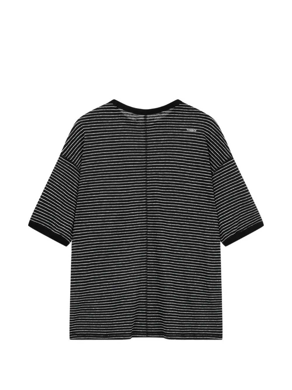 TOMBOY Gestreept T-shirt Zwart
