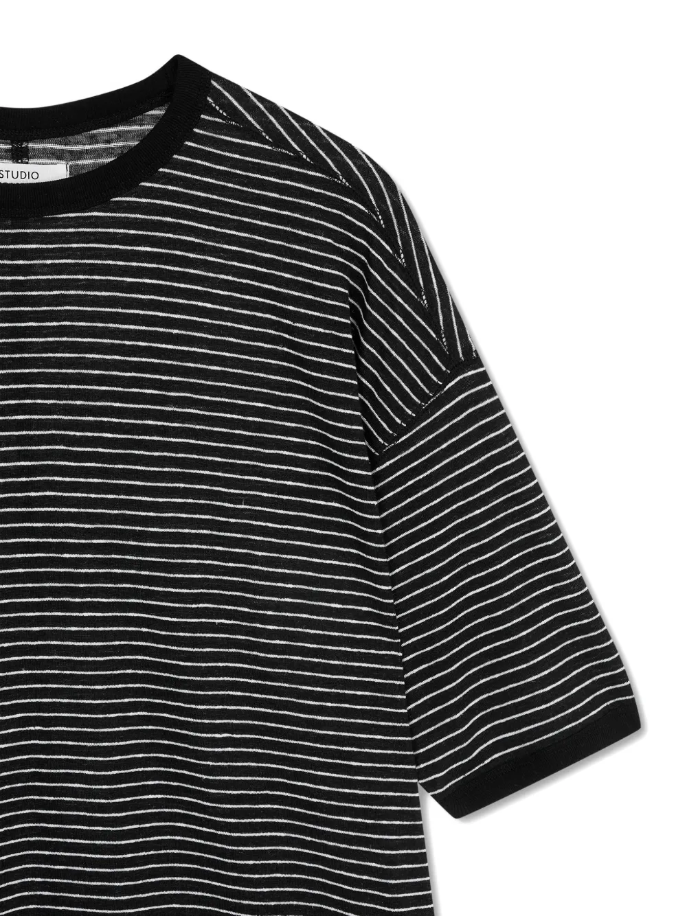 TOMBOY Gestreept T-shirt Zwart