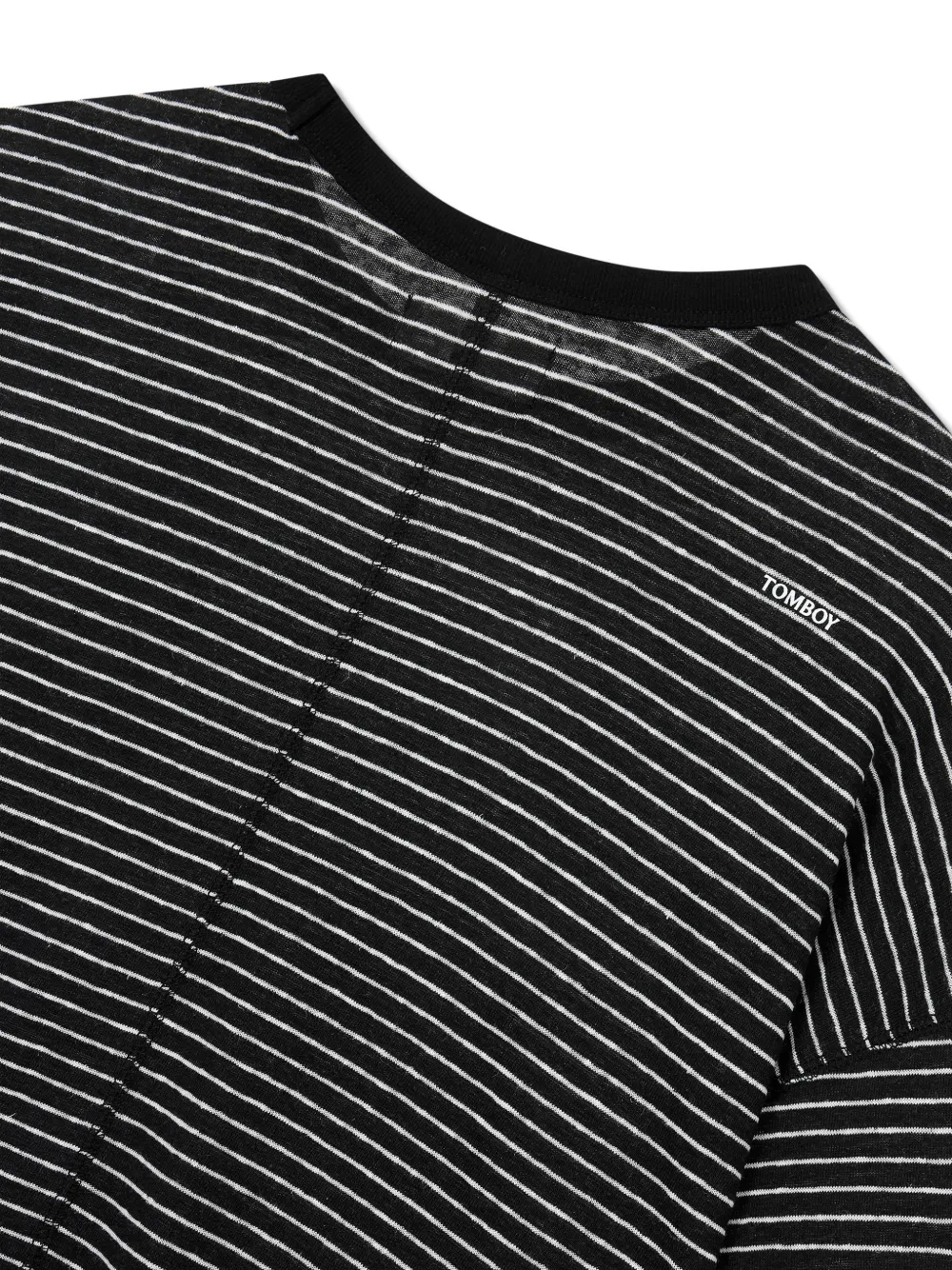 TOMBOY Gestreept T-shirt Zwart