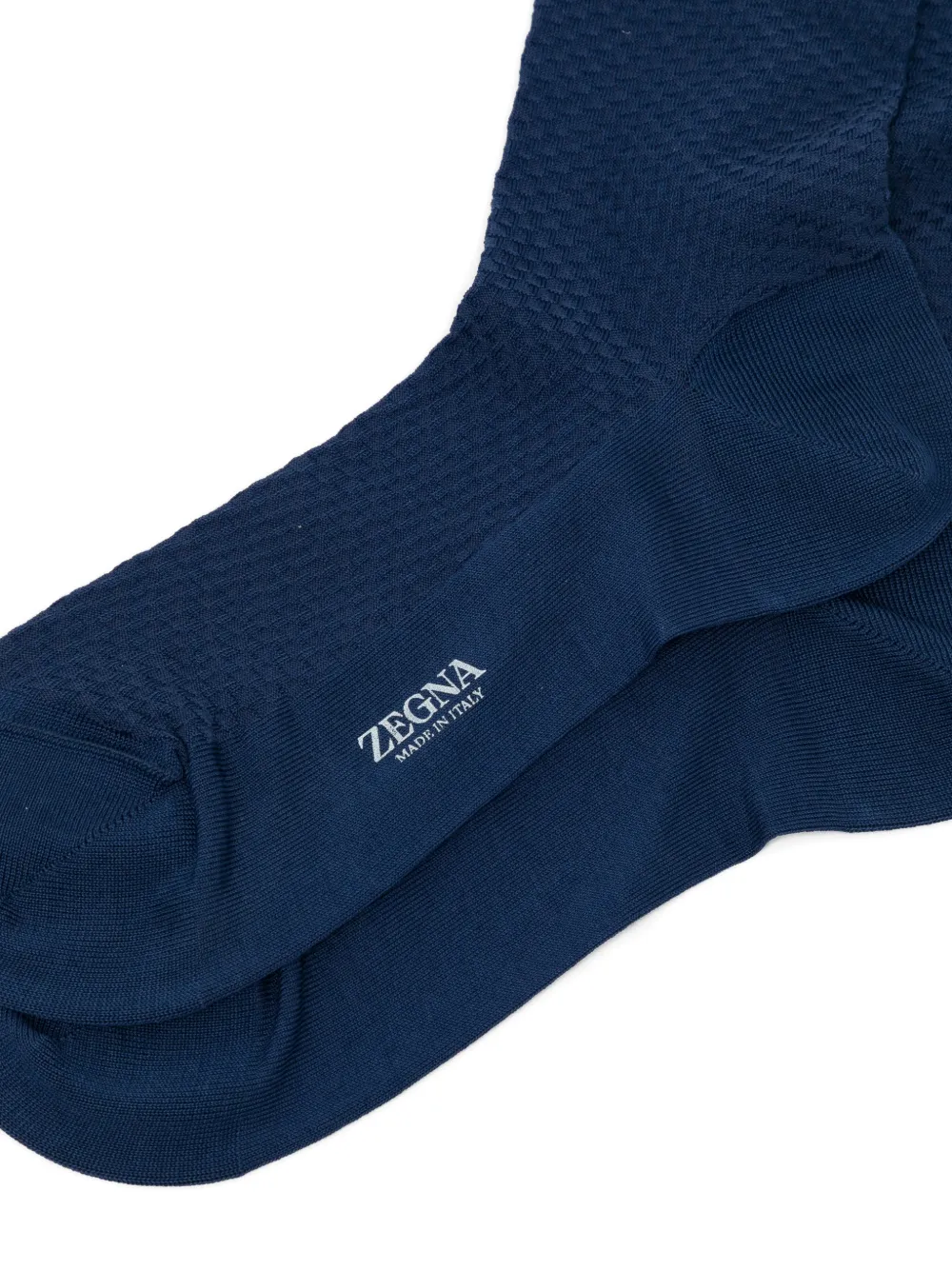 Zegna Sokken met textuur Blauw