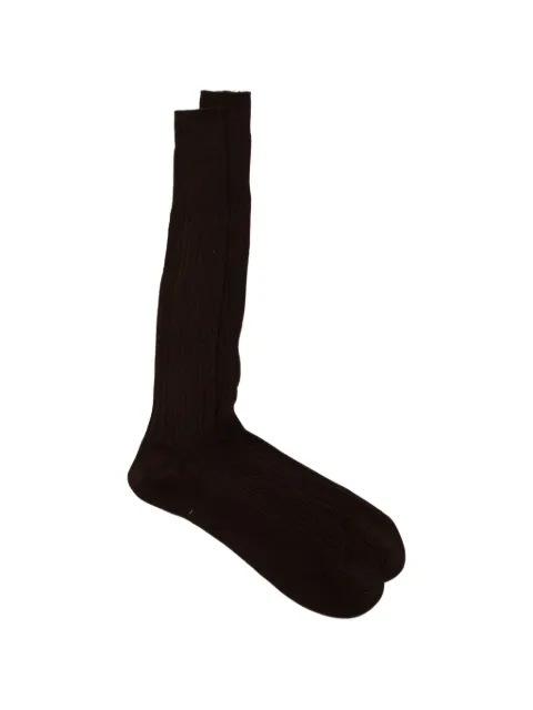Zegna logo-print knee socks