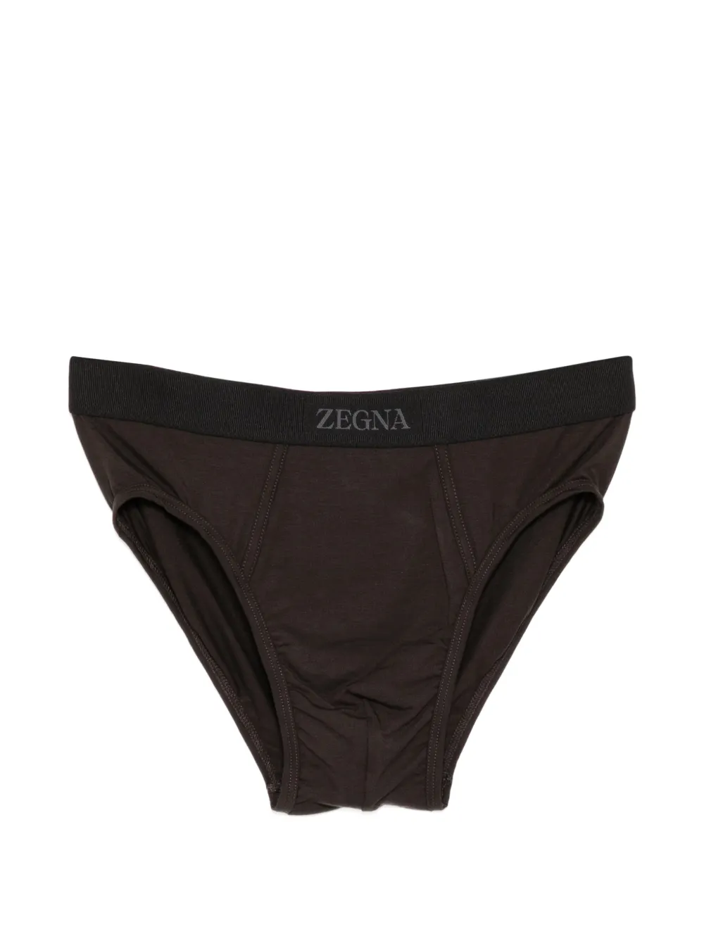 Zegna logo-waistband briefs - Marrone
