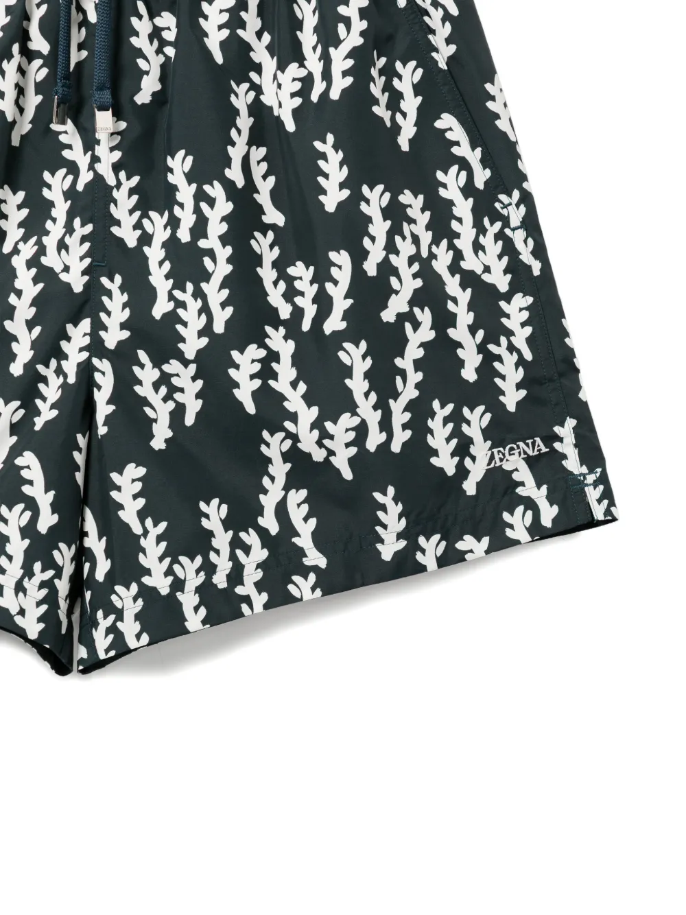 Zegna Zwembroek met print Groen